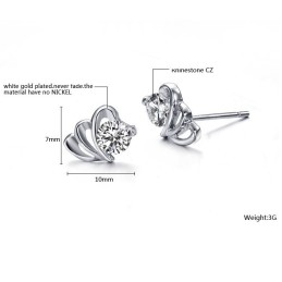 Boucles D'Oreilles En Titane Plaqué Platine Pour Femme, Vendues Dans Le Monde Entier