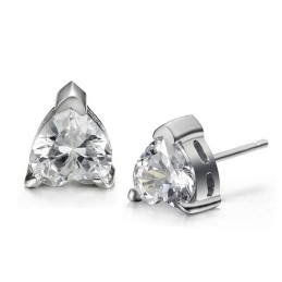 Boucles D'Oreilles En Titane Plaqué Platine Hypoallergéniques Pour Femmes D'Excellente Qualité