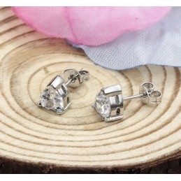 Boucles D'Oreilles En Titane Plaqué Platine Hypoallergéniques Pour Femmes D'Excellente Qualité