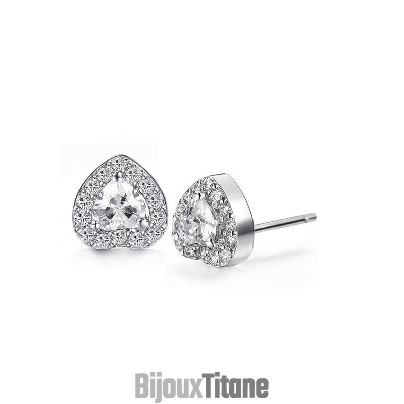 Pour Une Excellente Réputation Nationale Et Internationale, Boucles D'Oreilles En Titane Plaqué Platine Pour Femme Avec Diamants Pour Une Excellente Réputation Nationale Et Internationale, Boucles D'Oreilles En Titane Plaqué Platine Pour Femme Avec Diamants