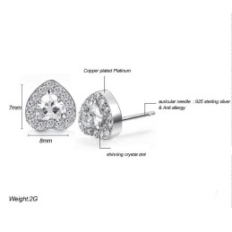 Pour Une Excellente Réputation Nationale Et Internationale, Boucles D'Oreilles En Titane Plaqué Platine Pour Femme Avec Diamants