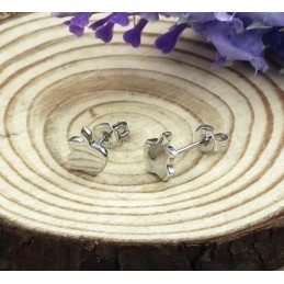 Boucles D'Oreilles En Titane Plaqué Platine En Forme De Pomme Pour Femme, Faciles À Utiliser