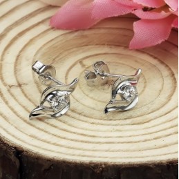 Boucles D'Oreilles En Titane Plaqué Platine Hypoallergéniques De Haute Qualité Pour Femmes