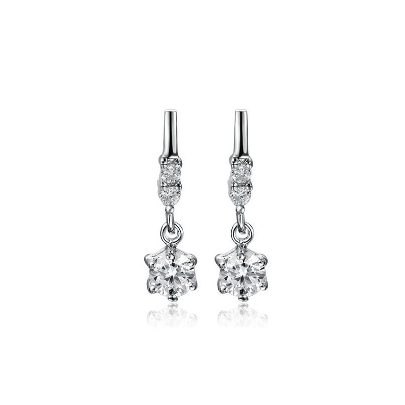 Boucles D'Oreilles En Titane Plaqué Platine Pour Femme D'Excellente Qualité Boucles D'Oreilles En Titane Plaqué Platine Pour Femme D'Excellente Qualité