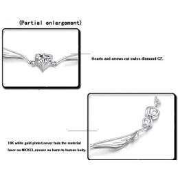 Bracelet En Titane Plaqué Platine Pour Femme De Haute Qualité Avec Strass