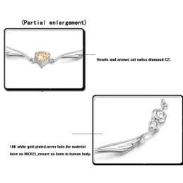 Bracelet En Titane Plaqué Platine Avec Diamants Pour Femme