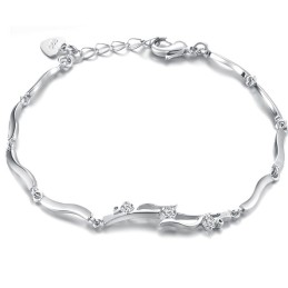 Bracelet En Titane Plaqué Platine Pour Femme, De Qualité Fiable
