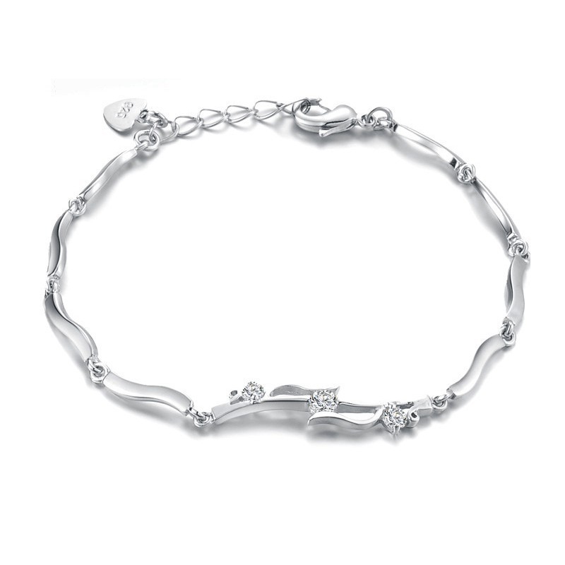 Bracelet En Titane Plaqué Platine Pour Femme, De Qualité Fiable