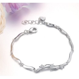 Bracelet En Titane Plaqué Platine Pour Femme, De Qualité Fiable