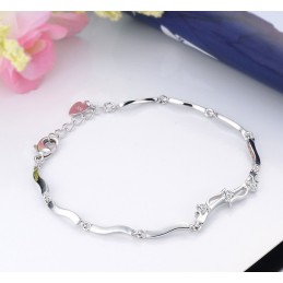Bracelet En Titane Plaqué Platine Pour Femme, De Qualité Fiable