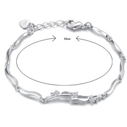 Bracelet En Titane Plaqué Platine Pour Femme, De Qualité Fiable