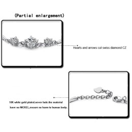 Bracelet En Titane Plaqué Platine Pour Femme, De Qualité Stable, Avec Diamant
