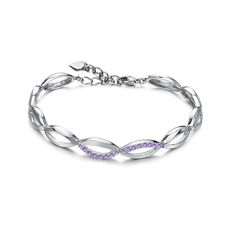 Bracelet En Titane Plaqué Platine Pour Femme Avec Diamants, Complet Et Conforme Aux Spécifications Bracelet En Titane Plaqué Platine Pour Femme Avec Diamants, Complet Et Conforme Aux Spécifications