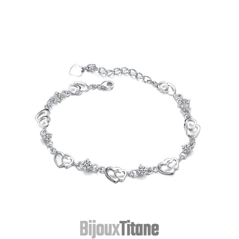 Bracelet En Titane Plaqué Platine Pour Femme, Facile À Utiliser Bracelet En Titane Plaqué Platine Pour Femme, Facile À Utiliser