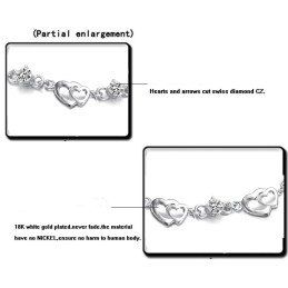 Bracelet En Titane Plaqué Platine Pour Femme, Facile À Utiliser