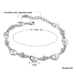 Bracelet En Titane Plaqué Platine Pour Femme, Facile À Utiliser