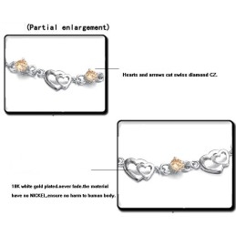 Bracelet En Titane Plaqué Platine Pour Femme, Facile À Utiliser