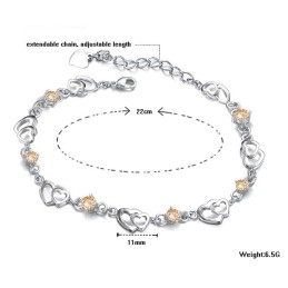 Bracelet En Titane Plaqué Platine Pour Femme, Facile À Utiliser