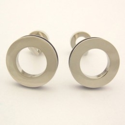 Boutons De Manchette Ronds En Titane De Nouveau Style