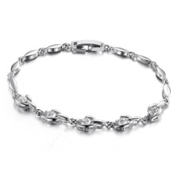 Bracelet En Titane Plaqué Platine Pour Femme, Facile À Utiliser