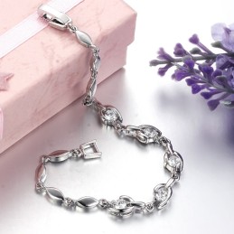 Bracelet En Titane Plaqué Platine Pour Femme, Facile À Utiliser