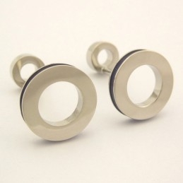 Boutons De Manchette Ronds En Titane De Nouveau Style