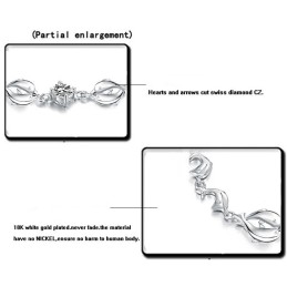 Bracelet En Titane Plaqué Platine En Forme De Dauphin Féminin, La Reine De La Qualité