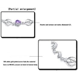 Bracelet En Titane Plaqué Platine En Forme De Dauphin Féminin, La Reine De La Qualité