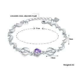 Bracelet En Titane Plaqué Platine En Forme De Dauphin Féminin, La Reine De La Qualité
