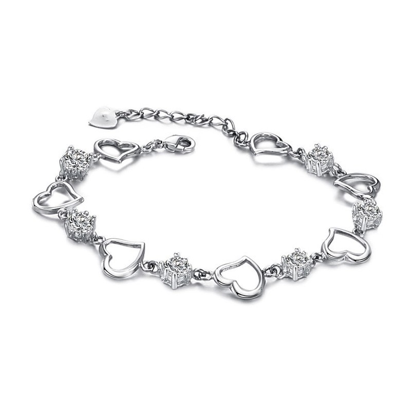 Bracelet En Titane Plaqué Avec Diamants Pour Femme De Haute Qualité