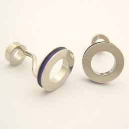 Boutons De Manchette Ronds En Titane De Nouveau Style