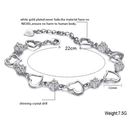 Bracelet En Titane Plaqué Avec Diamants Pour Femme De Haute Qualité