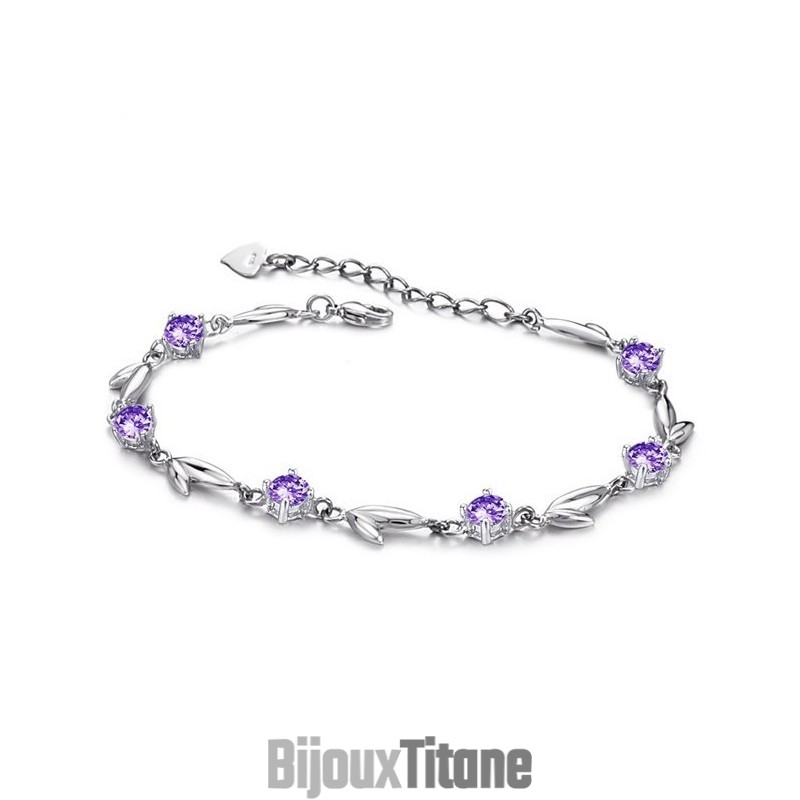 Bracelet En Titane Plaqué Platine Violet Pour Femme, De Renommée Mondiale, Avec Diamant Bracelet En Titane Plaqué Platine Violet Pour Femme, De Renommée Mondiale, Avec Diamant