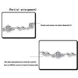 Bracelet En Titane Plaqué Platine Violet Pour Femme Avec Diamant, Qualité Et Quantité Garanties