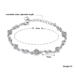 Bracelet En Titane Plaqué Platine Violet Pour Femme Avec Diamant, Qualité Et Quantité Garanties
