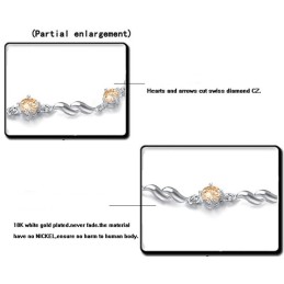 Bracelet En Titane Plaqué Platine Violet Pour Femme Avec Diamant, Qualité Et Quantité Garanties