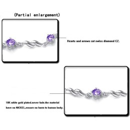 Bracelet En Titane Plaqué Platine Violet Pour Femme Avec Diamant, Qualité Et Quantité Garanties