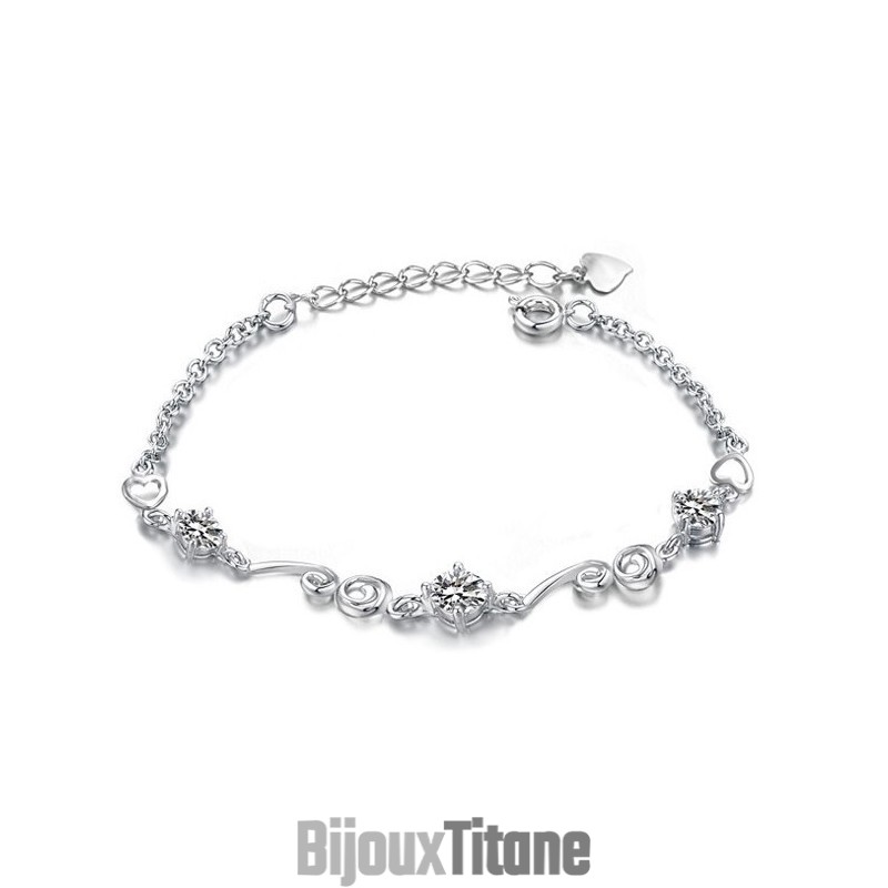 Bracelet En Titane Plaqué Platine Violet De Haute Qualité Pour Femme Avec Diamant Bracelet En Titane Plaqué Platine Violet De Haute Qualité Pour Femme Avec Diamant