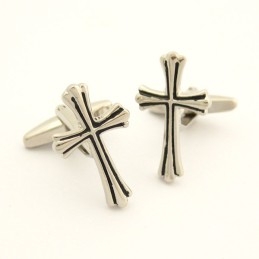 Boutons De Manchette Tendance En Titane Avec Croix