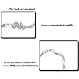 Bracelet En Titane Plaqué Platine Pour Femme, De Qualité Fiable, Avec Strass