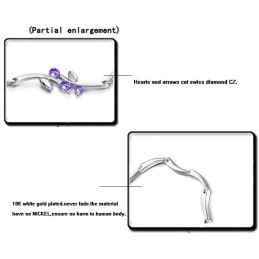 Bracelet En Titane Plaqué Platine Pour Femme, De Qualité Fiable, Avec Strass