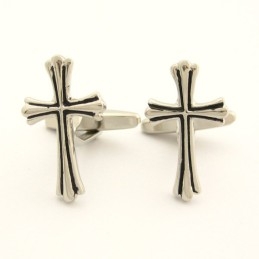 Boutons De Manchette Tendance En Titane Avec Croix