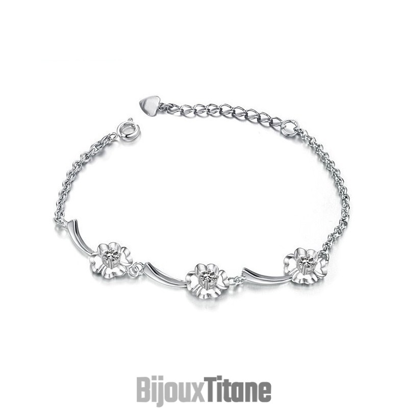 Bracelet En Titane Plaqué Platine Avec Diamants Pour Femme, Performance Fiable Bracelet En Titane Plaqué Platine Avec Diamants Pour Femme, Performance Fiable