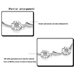 Bracelet En Titane Plaqué Platine Avec Diamants Pour Femme, Performance Fiable