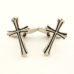 Boutons De Manchette Tendance En Titane Avec Croix