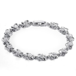 Bracelet En Titane Plaqué Platine Pour Femme, Grande Variété