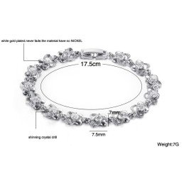 Bracelet En Titane Plaqué Platine Pour Femme, Grande Variété