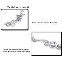 Bracelet En Titane Plaqué Platine Pour Femme Avec Strass, Qualité Et Quantité Garanties