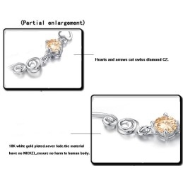 Bracelet En Titane Plaqué Platine Pour Femme Avec Strass, Qualité Et Quantité Garanties