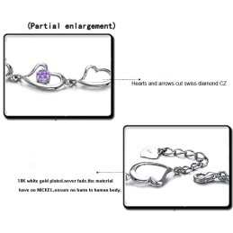 Bracelet En Titane Plaqué Platine Avec Diamants Pour Femme De Haute Qualité